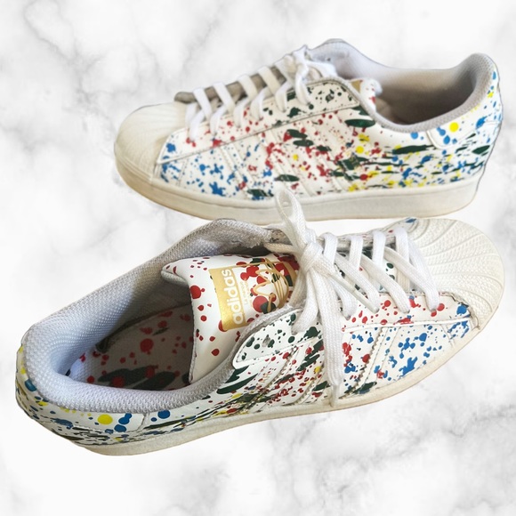 adidas Shoes Adidas Superstar Paint Splatter Shoes Sneakers Mens